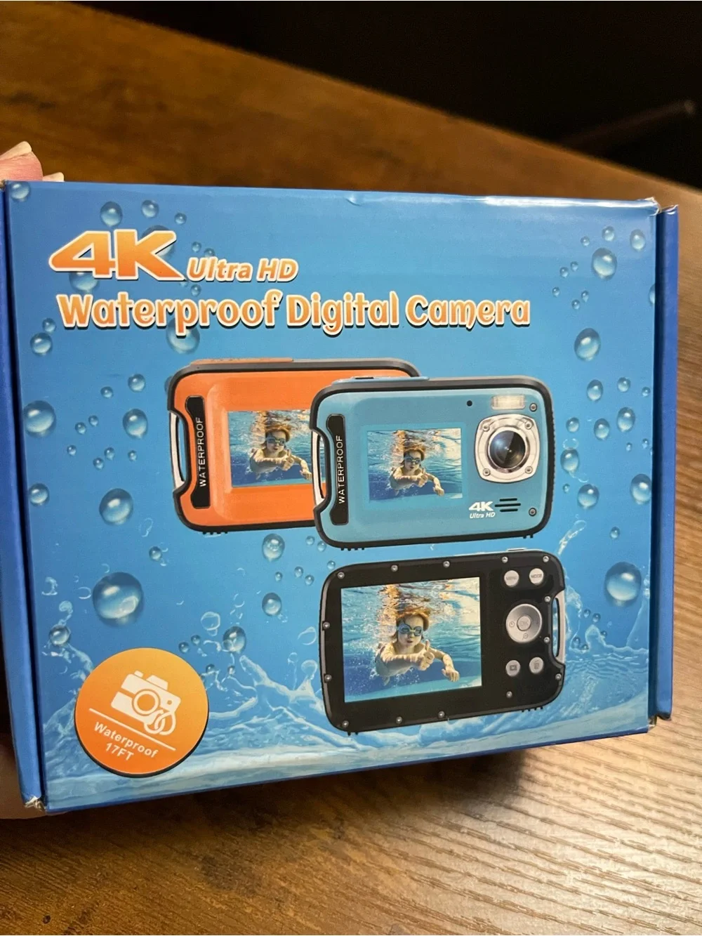 4K Ultra HD Waterproof Digital Camera - Blue NEW